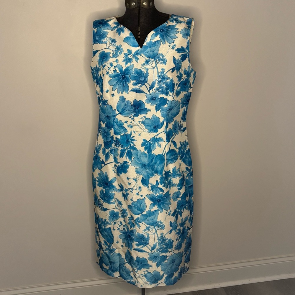 🩵Melissa Harper🩵 Vintage Floral Blue Dress